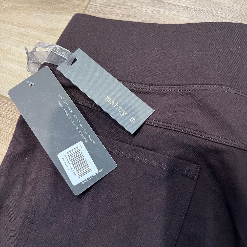 MATTY M. Women's The All-Day Side Pocket Legging Size L In Dark Brown - Picture 9 of 11